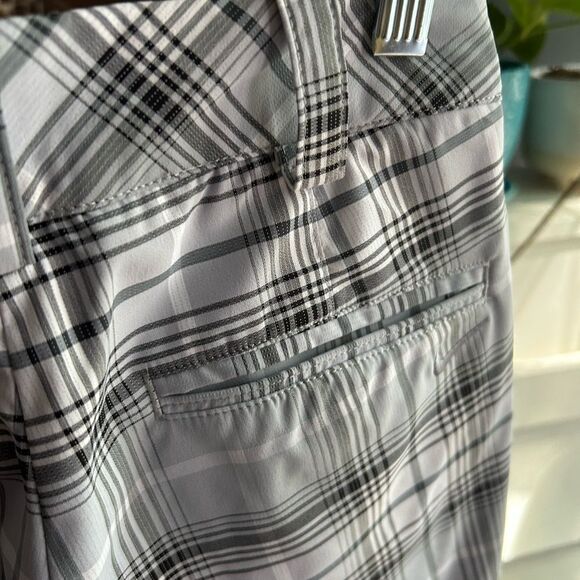 Nike Golf Tour Performance Dri-Fit Gray Plaid Straight Leg Pants 0 - Picture 10 of 15